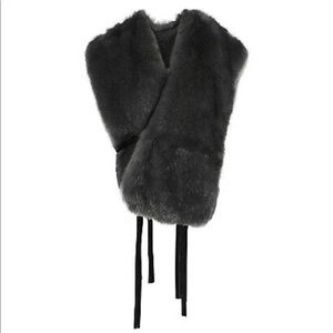 HELMUT LANG Faux Fox Fur Vest